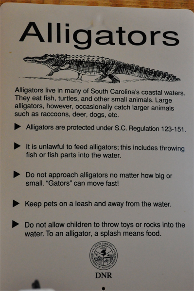 Alligator sign